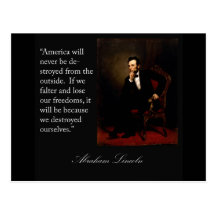 Abraham Lincoln Quote & Portrait Postcards