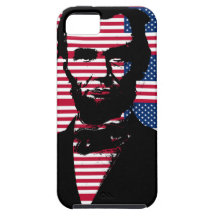 Abraham Lincoln with American Flags