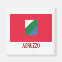 Abruzzo flag with name refrigerator magnets