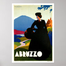 Abruzzo Italy Vintage Travel Art Posters