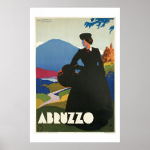 Abruzzo, Italy Vintage Travel Poster