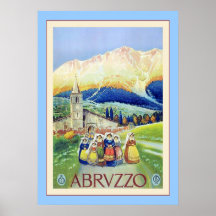 Abruzzo ~ Vintage Italian Travel Print