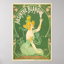 Absinthe Blanoui Vintage Absinthe Poster Art