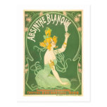 Absinthe Blanoui Vintage Absinthe Poster Art Post Card