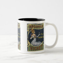 Absinthe Vichet Vintage Absinthe Label Mugs, Stein