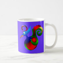 Abstract Art Bird of Paradise. Beautiful Mugs