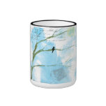 Abstract Art Black Bird In Tree Letters From Home Mug