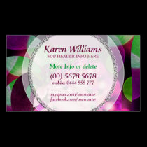 Abstract Art Pink Green Colours Business Card business cards