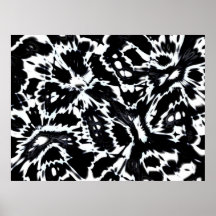 Abstract Art Poster Wild About Black White
