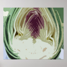 Abstract Artichoke Profile Print