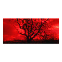 Abstract Bald Tree Custom Rack Cards