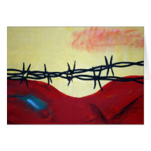 Abstract - barbed wire greeting card