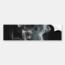 Abstract Black and White Beautiful Smoke Design Bumper Sticker
