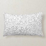 abstract black  waves classic throw pillow