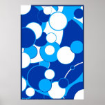 Abstract Blue Circles Posters