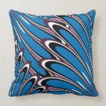 Abstract blue flowers with pink pillow