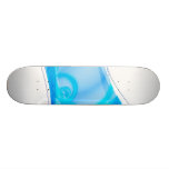 Abstract Blue Fractal Layout Skateboard