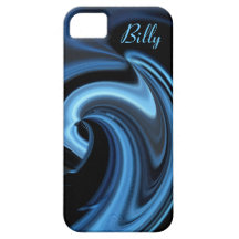 Abstract Blue Heart iPhone 5 case *Personalize*