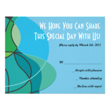 Abstract Boy with Tallis Bar Mitzvah Reply card Personalized Invites