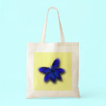 Abstract Bright Blue Butterfly Tote Bag bags