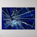 Abstract Broken glass Posters