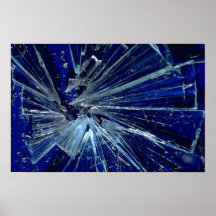 Abstract Broken glass Posters