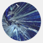Abstract Broken glass Round Sticker