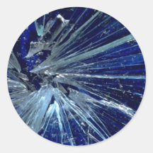 Abstract Broken glass Round Sticker