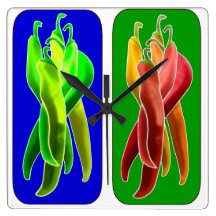 Abstract Chiles Wall Clock