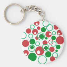 Abstract Christmas Keychain
