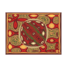 Abstract Christmas Orb Wrapped Canvas Stretched Canvas Print