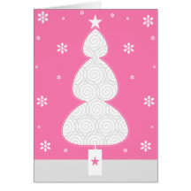 Abstract Christmas Tree Card