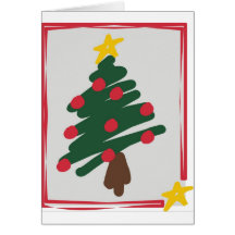 Abstract Christmas Tree Cards