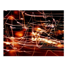 Abstract Christmas Tree Lights Postcards