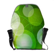 Abstract Circles in Green Vector Art Commuter Bags