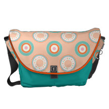 Abstract Circles Pattern Messenger Bag