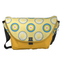 Abstract Circles Pattern Messenger Bag