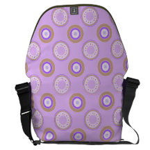 Abstract Circles Pattern Messenger Bag