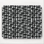 Abstract Columns - Black on White mousepads
