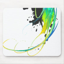 Abstract cool waters Paint Splatters Mouse Pads