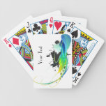 Abstract cool waters Paint Splatters Playing Cards