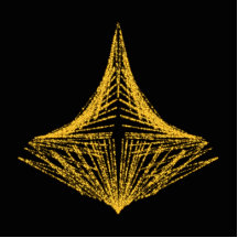 Abstract design, fiery amber and black. photo cutout