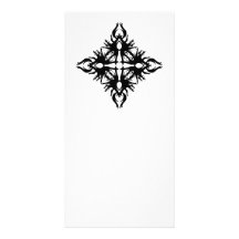 Abstract Design in Black. Custom Photo Card