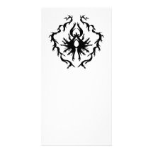 Abstract Design in Black. Customized Photo Card