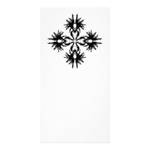 Abstract Design in Black. Personalized Photo Card