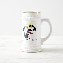 Abstract Dog Stein Coffee Mug