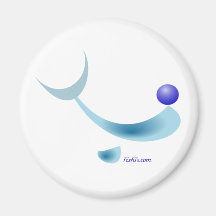 Abstract Dolphin Character Refrigerator Magnets