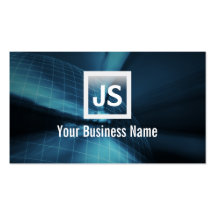 Abstract Earth Wireframe Blue Dark Business Card