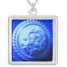 ۞»Abstract Enigmatic Silver Necklace«۞