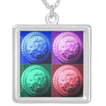 ۞»Abstract Enigmatic Silver Necklace«۞